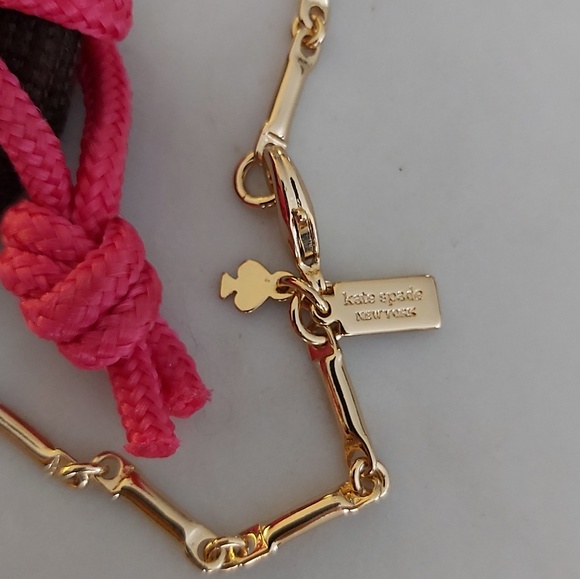 SOLD! KATE SPADE pearl gold red black necklace - Picture 3 of 5